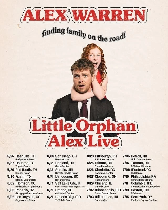 Alex Warren concert tour poster 2026